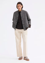 Load image into Gallery viewer, Rosso35 Boiled wool bomber jacket with knitted details
