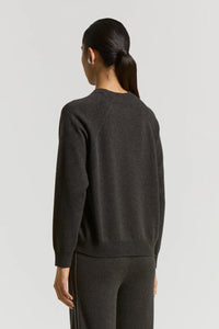 Peserico Jumper with Shoulder Detail in Ebony Brown
