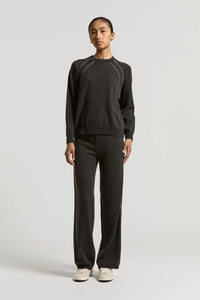 Peserico Jumper with Shoulder Detail in Ebony Brown