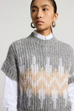 Load image into Gallery viewer, Peserico Sleeveless Alpaca-Blend Jumper with Norwegian Design
