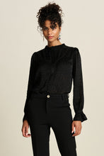 Load image into Gallery viewer, Pom Heart Black Blouse
