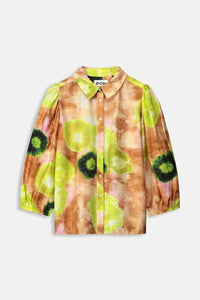Pom Lime Print Blouse