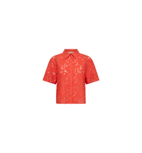 Load image into Gallery viewer, Mos Mosh Lia River Lace Shirt in Spicy Orange
