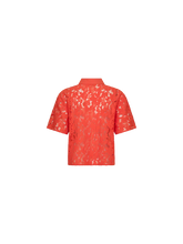 Load image into Gallery viewer, Mos Mosh Lia River Lace Shirt in Spicy Orange
