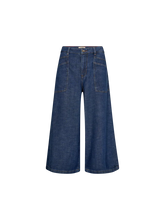 Load image into Gallery viewer, Mos Mosh Culotte Arge Jeans in Dark Blue
