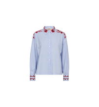 Load image into Gallery viewer, Mos Mosh Osmo Stripey Shirt in Blue
