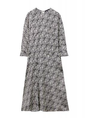 Luisa Cerano Dress with Leaf Print