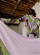 Load image into Gallery viewer, Herzen&#39;s Shawl in Lavender and Lime
