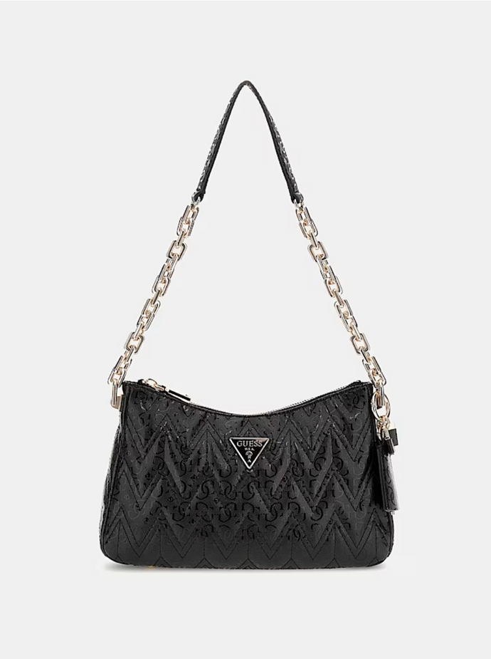 Guess Adelard 4g Logo Patent Shoulder Bag