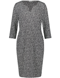 Gerry Weber V-Neck Dress in Black/White