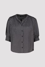 Load image into Gallery viewer, Monari Blouse with Polka Dot Pattern in Black/White
