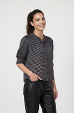 Load image into Gallery viewer, Monari Blouse with Polka Dot Pattern in Black/White
