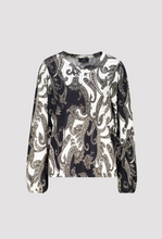 Load image into Gallery viewer, Monari Paisley Sweatshirt in Black/Green Pattern
