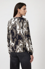 Load image into Gallery viewer, Monari Paisley Sweatshirt in Black/Green Pattern
