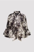 Load image into Gallery viewer, Monari Blouse with Paisley Pattern in Black/Green Pattern
