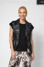 Load image into Gallery viewer, Monari Leather-Look Vest in Black
