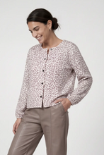 Load image into Gallery viewer, Monari Cardigan with Leopard Pattern in Taupe Pattern
