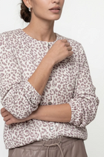 Load image into Gallery viewer, Monari Cardigan with Leopard Pattern in Taupe Pattern
