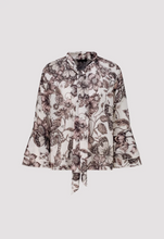 Load image into Gallery viewer, Monari Blouse with Floral Print in Taupe Pattern
