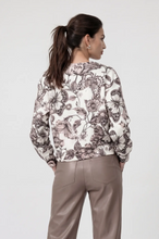 Load image into Gallery viewer, Monari Sweatshirt with Floral Pattern in Taupe Pattern

