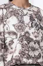 Load image into Gallery viewer, Monari Sweatshirt with Floral Pattern in Taupe Pattern
