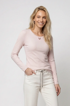 Load image into Gallery viewer, Monari Long-Sleeved Shirt with Jewellery Detail in Rosewater
