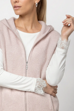 Load image into Gallery viewer, Monari Knitted Vest with Full-Length Zipper in Rosewater
