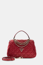 Load image into Gallery viewer, Guess Giully Top Handle Flap Bag in Cherry Red
