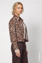 Load image into Gallery viewer, Monari Denim jacket with leopard print
