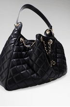 Load image into Gallery viewer, Guess Juliet quilted hobo bag in Black
