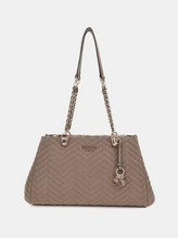 Load image into Gallery viewer, Guess Anning Quilted Shopper in Dark Taupe
