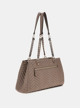 Load image into Gallery viewer, Guess Anning Quilted Shopper in Dark Taupe
