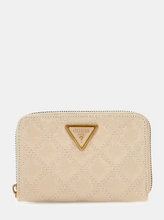 Load image into Gallery viewer, Guess Giully Quilted Mini Wallet in Almond
