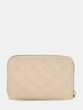 Load image into Gallery viewer, Guess Giully Quilted Mini Wallet in Almond
