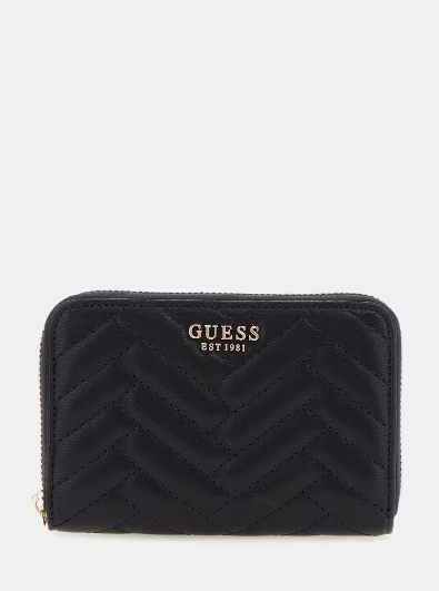 Guess Anning Quilted Wallet in Black