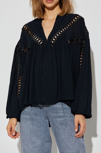 IRO Brent Blouse With Cutouts in Black