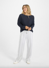 Load image into Gallery viewer, Juvia Sweatpants in White Stripe
