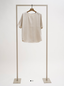 Herzen Shiny Silk Shirt 6107 in Marzipan