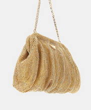Load image into Gallery viewer, Guess Zalina Mesh Rhinestone Clutch in Gold
