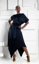Load image into Gallery viewer, Kevan Jon Mila Drape Dress in Navy
