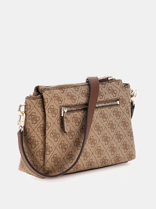 Guess Noelle 4G Logo Crossbody in Beige