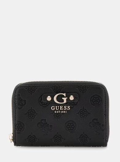 Guess Gerty 4G peony logo wallet in Black