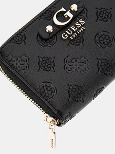 Guess Gerty 4G peony logo wallet in Black