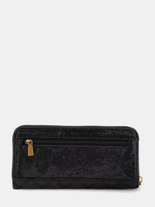 Guess Giully Quilted Maxi Wallet in Black