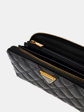 Load image into Gallery viewer, Guess Giully Quilted Maxi Wallet in Black
