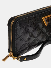 Load image into Gallery viewer, Guess Giully Quilted Maxi Wallet in Black
