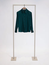 Load image into Gallery viewer, Herzen Silk Blouse in Bottle Green
