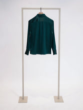 Load image into Gallery viewer, Herzen Silk Blouse in Bottle Green
