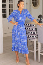 Load image into Gallery viewer, Aspiga Maeve Dress in Blu/White
