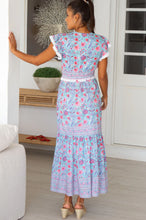 Load image into Gallery viewer, Aspiga Pippa Block Print Midi Dress in Blue
